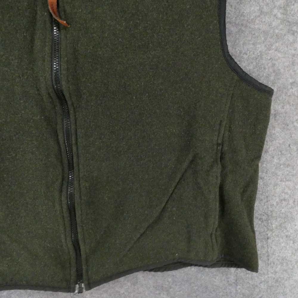 Vintage Mens Full Zip Green Fleece Outdoors Wool … - image 5