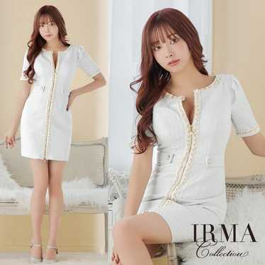 IRMA Front Zip Tight Mini Dress White