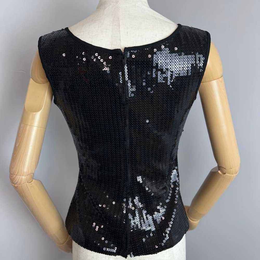 TADASHI SHOJI Black Sequin Dress with Inner Blouse - image 3