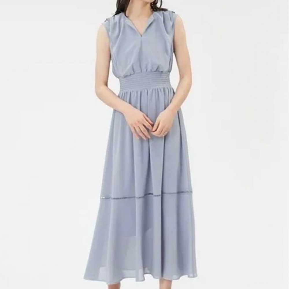 FRAY I.D Waist Shirring Chiffon One-piece Dress S… - image 1