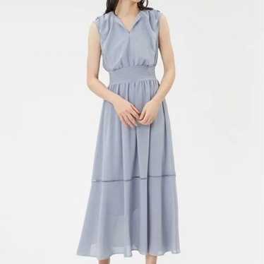 FRAY I.D Waist Shirring Chiffon One-piece Dress S… - image 1