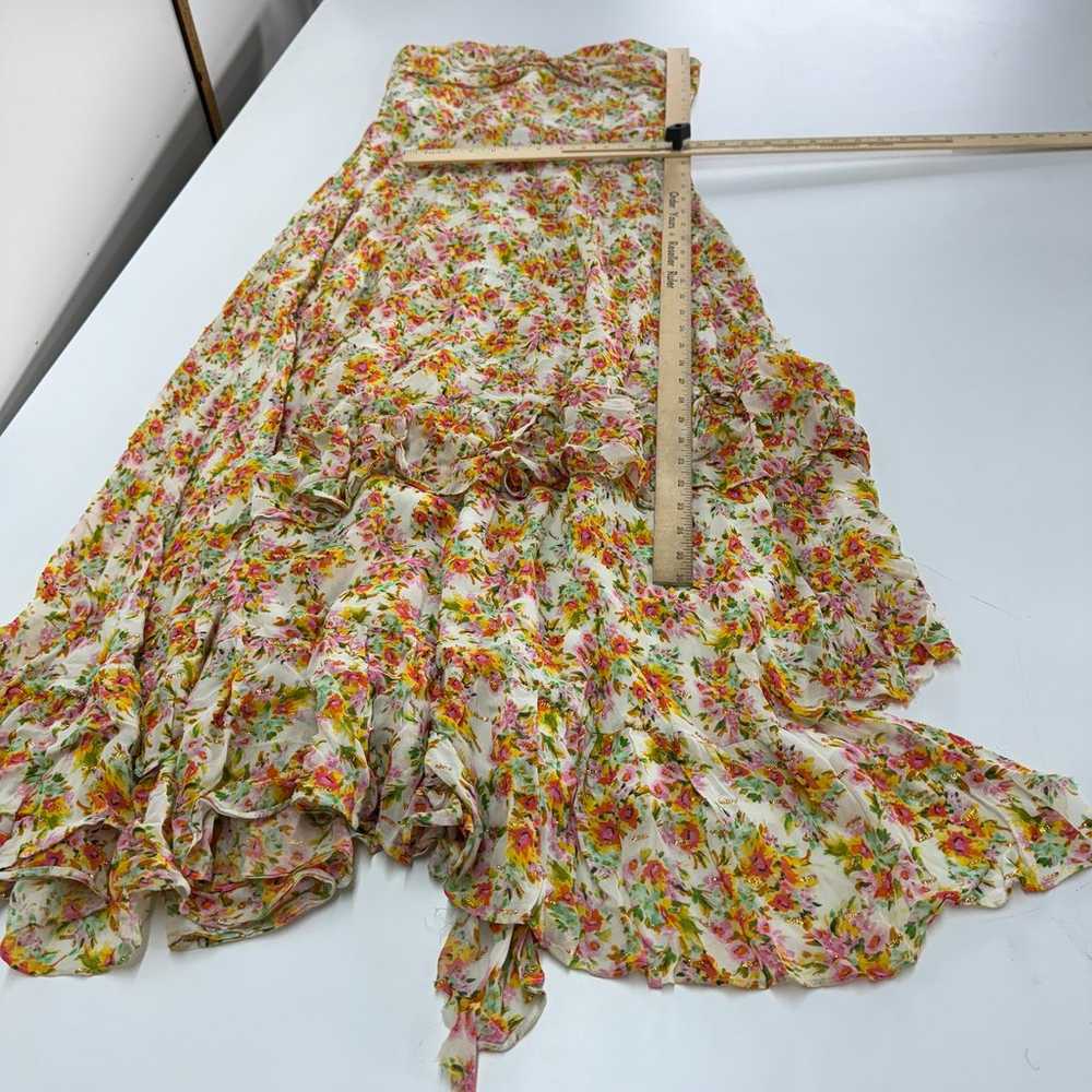 Shoshanna Dress Womens 8 White Pink Orange Floral… - image 10