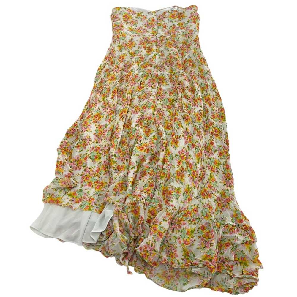 Shoshanna Dress Womens 8 White Pink Orange Floral… - image 5