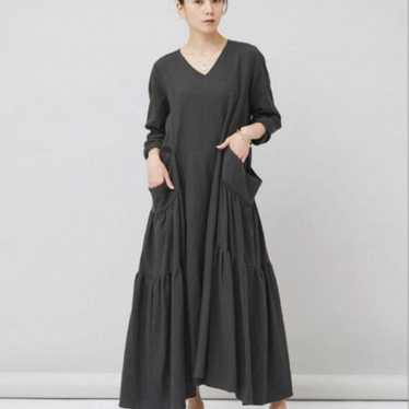 Karen Solloji Cotton Linen Maxi Dress