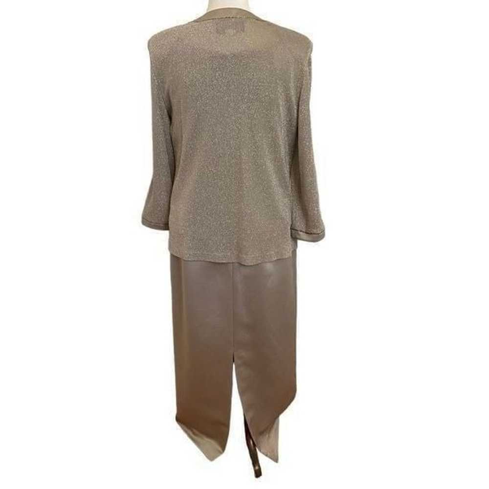 Alex Evenings Silver Taupe Formal Long Maxi Dress… - image 2