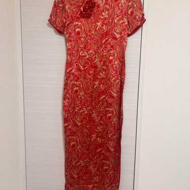 【Excellent Condition】Glamorous Red Chinese Dress … - image 1