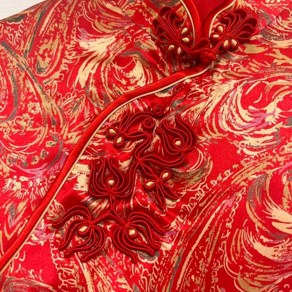 【Excellent Condition】Glamorous Red Chinese Dress … - image 2