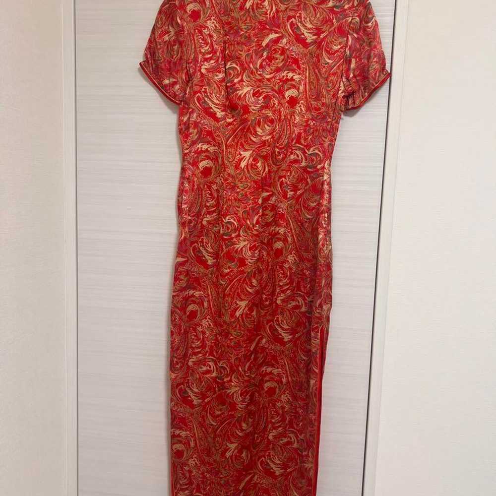 【Excellent Condition】Glamorous Red Chinese Dress … - image 3