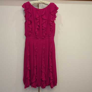 ESCADA Pink Purple Sleeveless Flare Dress Silk - image 1