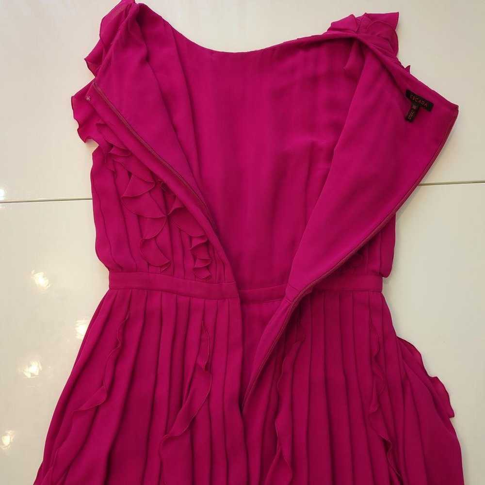 ESCADA Pink Purple Sleeveless Flare Dress Silk - image 4