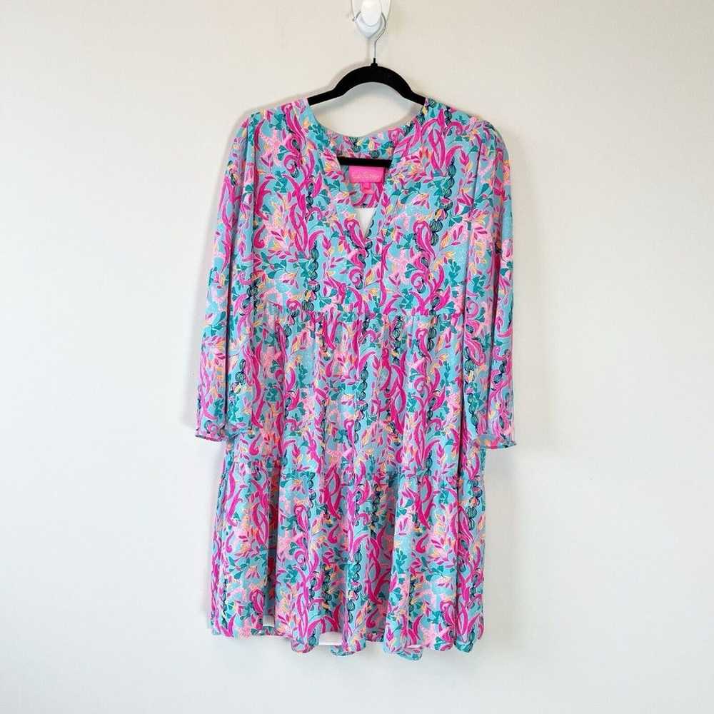 Lilly Pulitzer Martine Dress Pink Blue Multi Seaw… - image 6