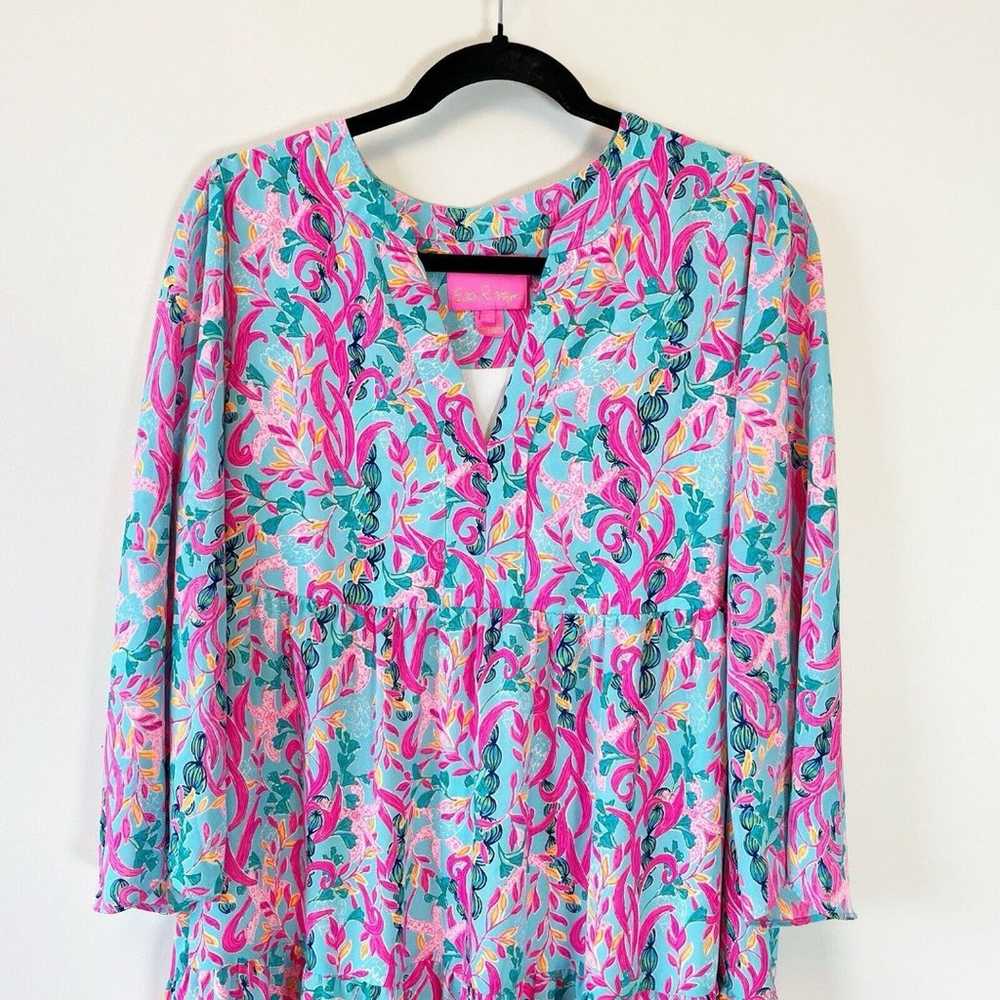 Lilly Pulitzer Martine Dress Pink Blue Multi Seaw… - image 7