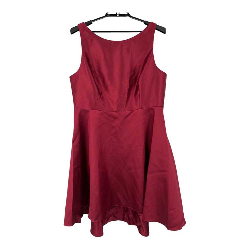 Alfred Sung dress burgundy D697w high low cocktai… - image 1