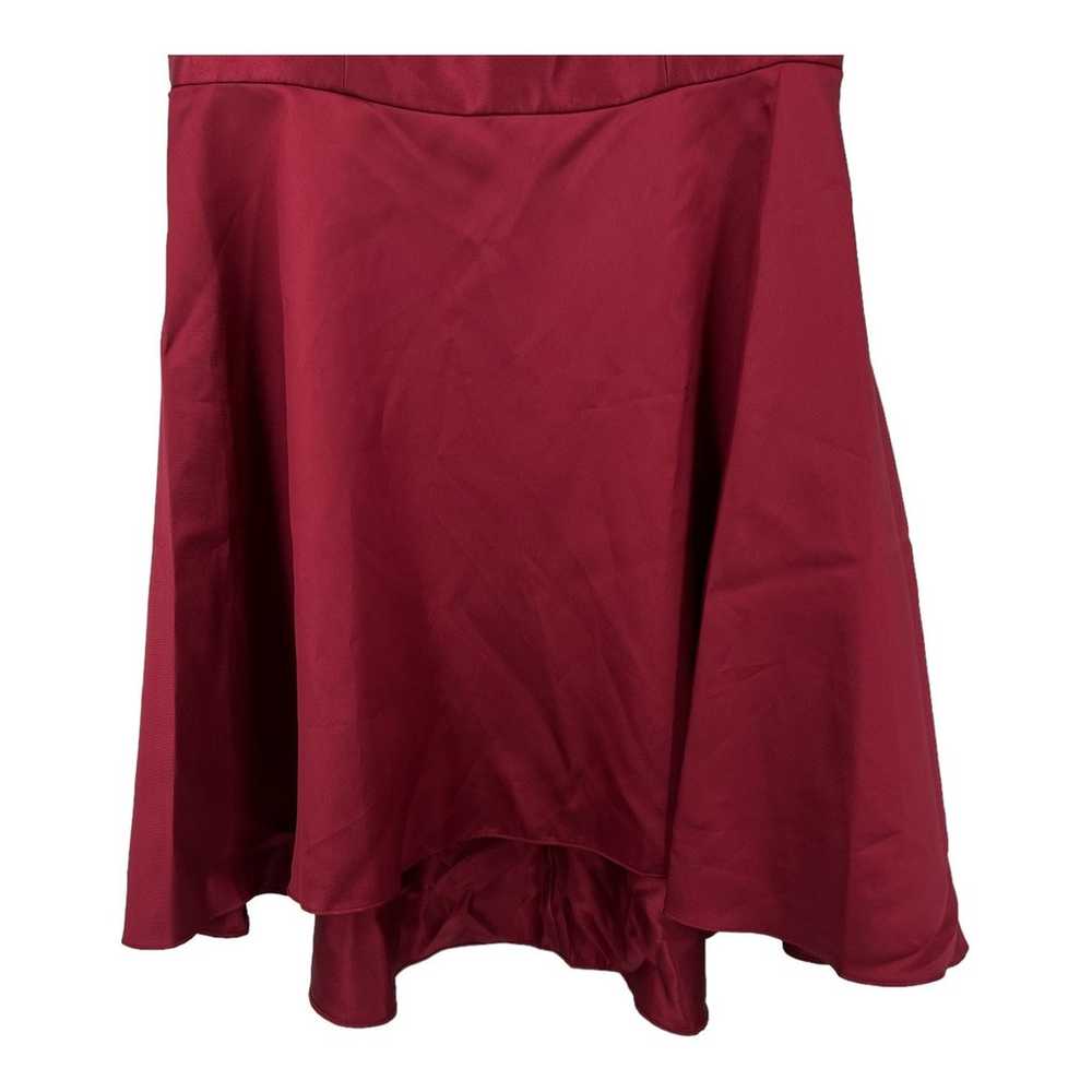 Alfred Sung dress burgundy D697w high low cocktai… - image 2