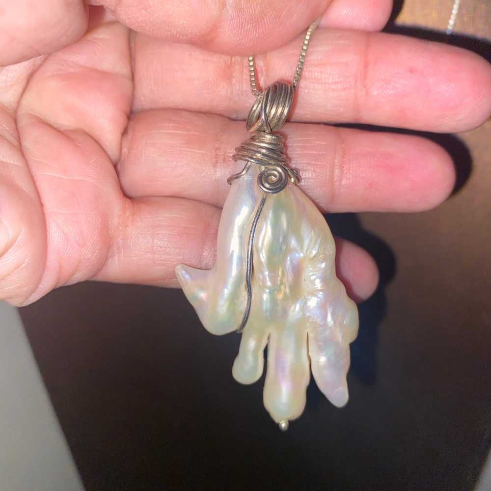 vintage sterling silver unique mother of pearl st… - image 7