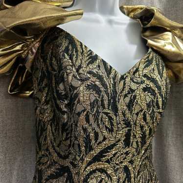 Vintage gold and black dress