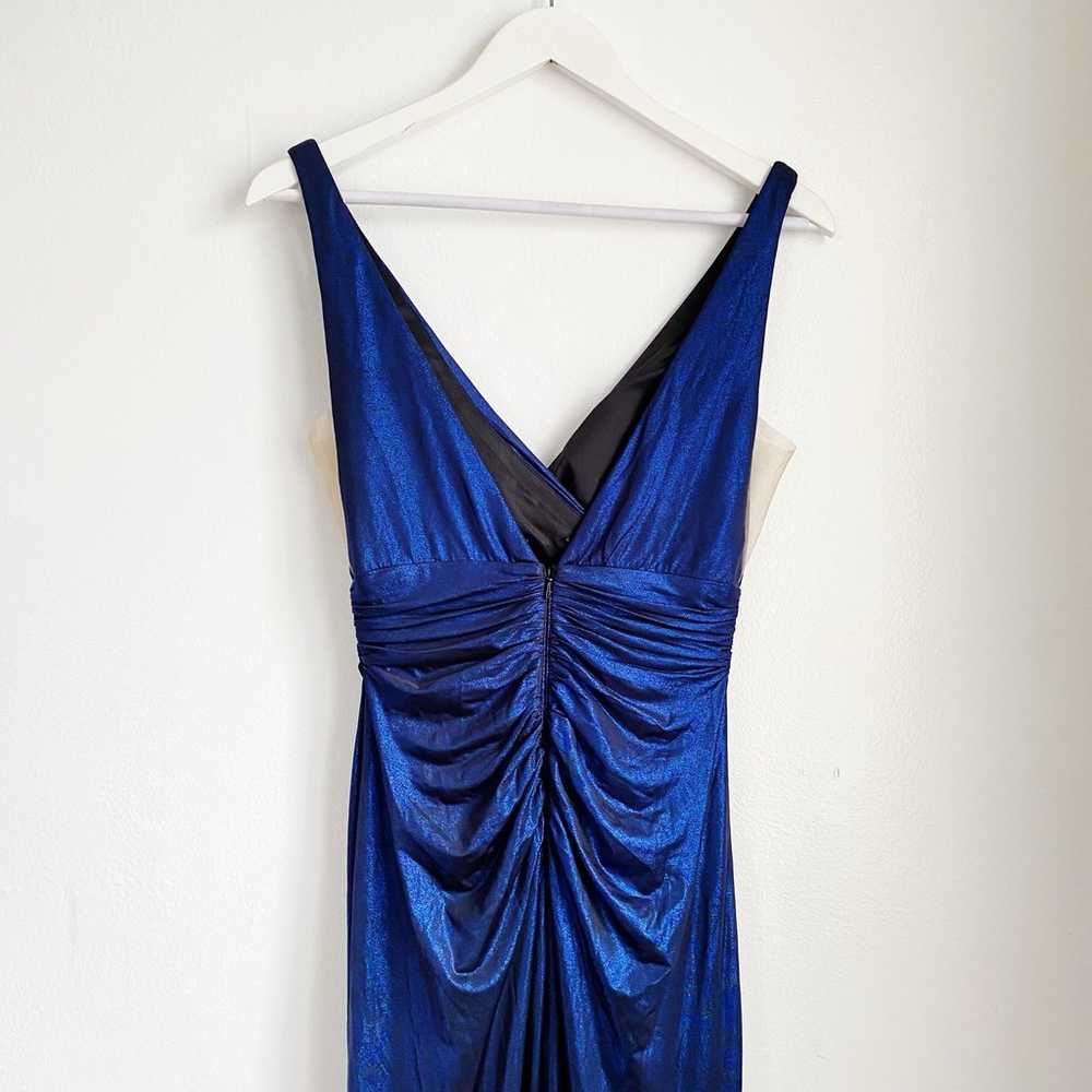 La Femme Gorgeous Metallic Jersey Gown Size 8 Nwot - image 6