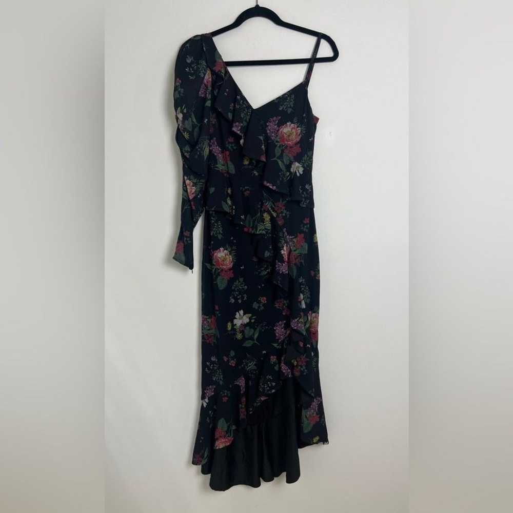 AMUR Pasqualana Black Floral Print One Shoulder H… - image 3