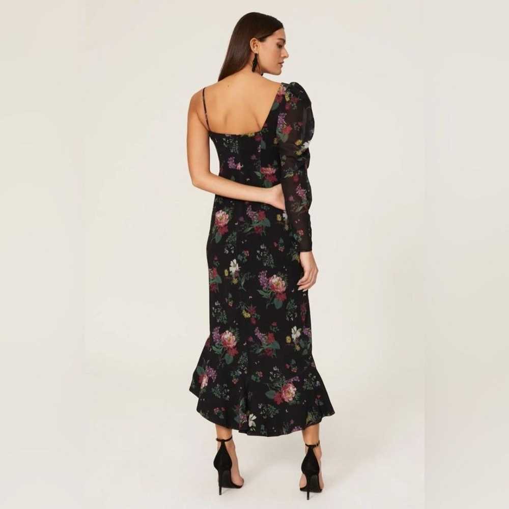 AMUR Pasqualana Black Floral Print One Shoulder H… - image 6