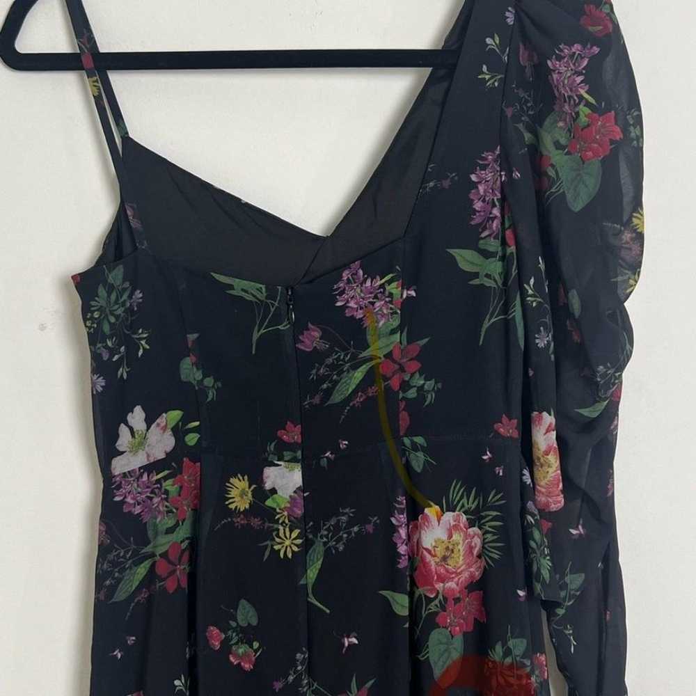 AMUR Pasqualana Black Floral Print One Shoulder H… - image 7