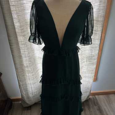 Revelry Harley Chiffon Dress - Emerald