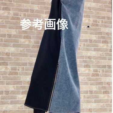 【33℃】Denim switching parka one-piece, docking one… - image 1