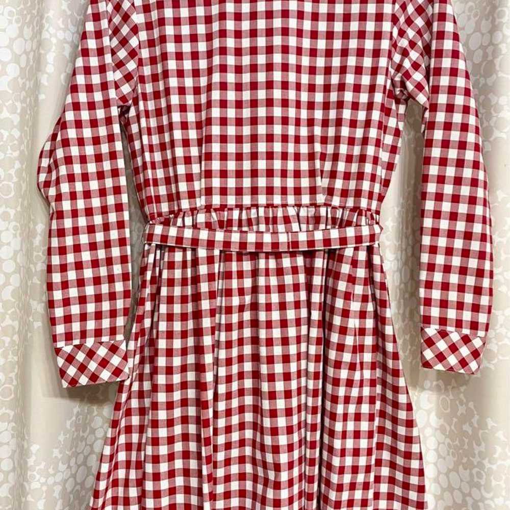 MILK red and white gingham check pattern dress - image 2