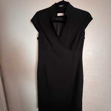 Calvin Klein Woman Black Sheath Shift Wrap Short … - image 1