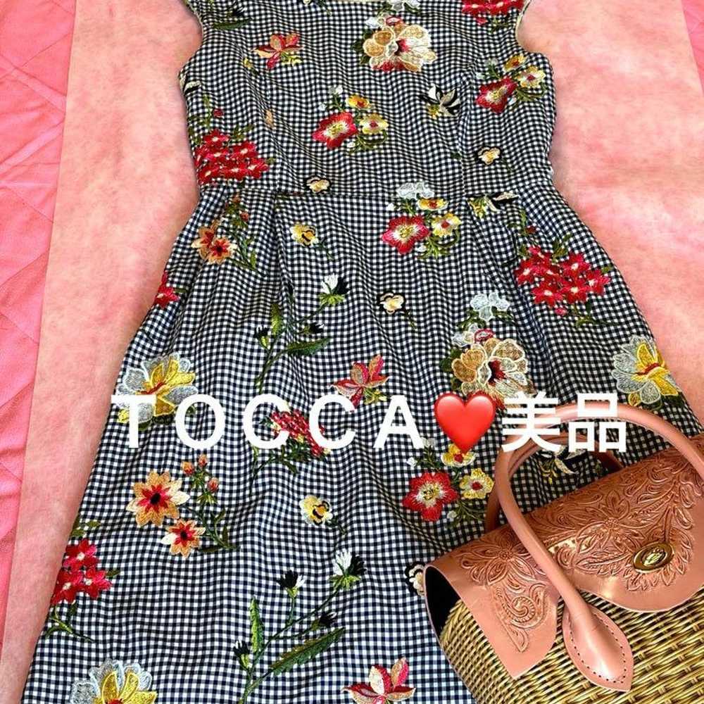 Brand New ☆ TOCCA ☆ Gingham Check Floral Embroide… - image 1