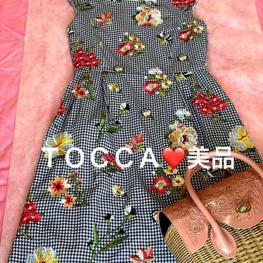 Brand New ☆ TOCCA ☆ Gingham Check Floral Embroide… - image 1