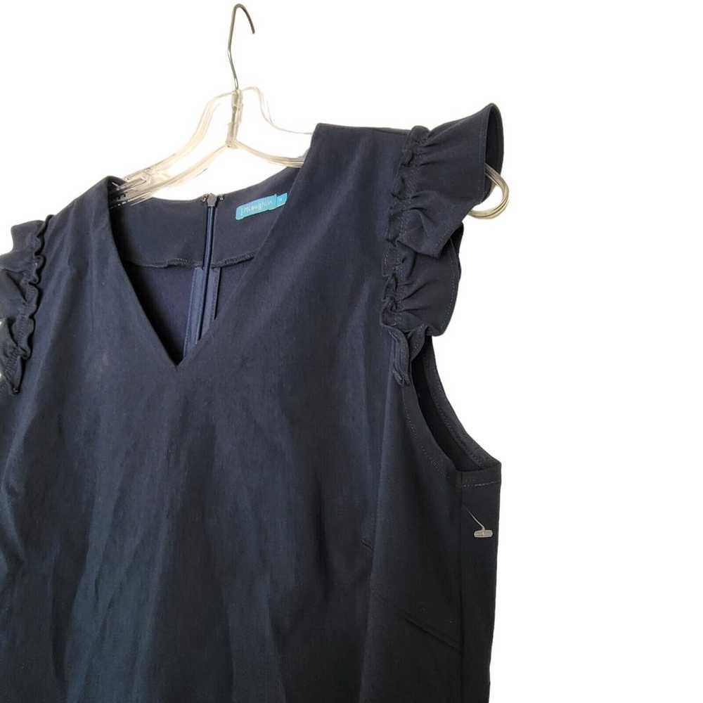 J. McLaughlin Dress Sz 14 Navy Blue Women Short R… - image 3