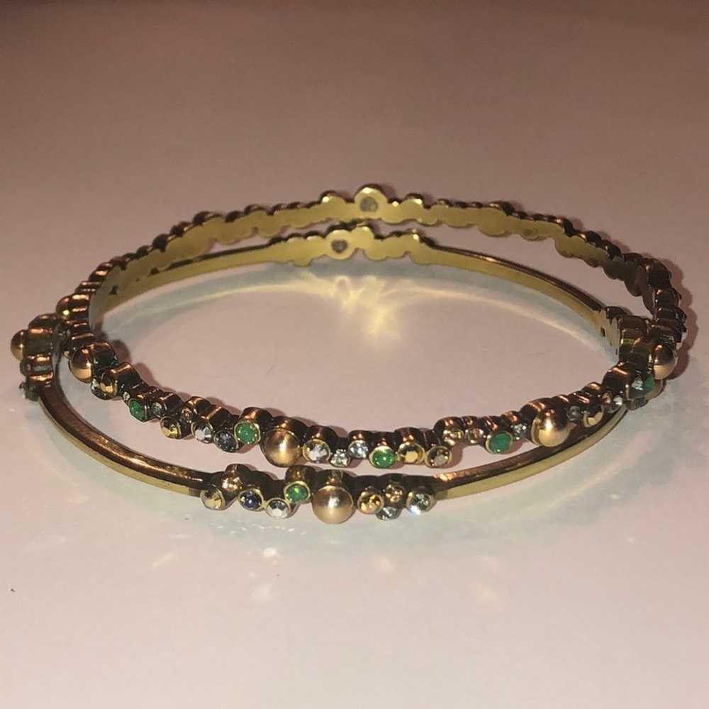 Brighton Brass Tone CZ Rhinestones Boho Bangle Br… - image 1