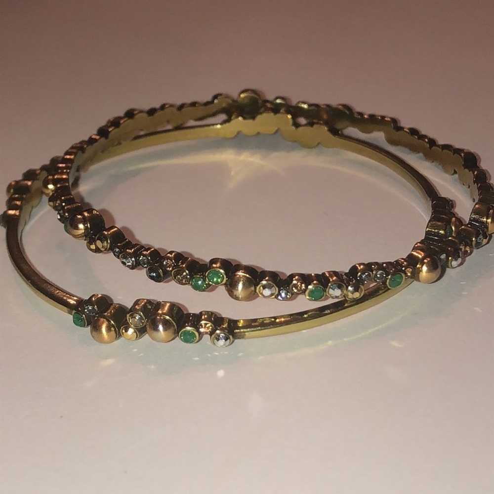 Brighton Brass Tone CZ Rhinestones Boho Bangle Br… - image 2