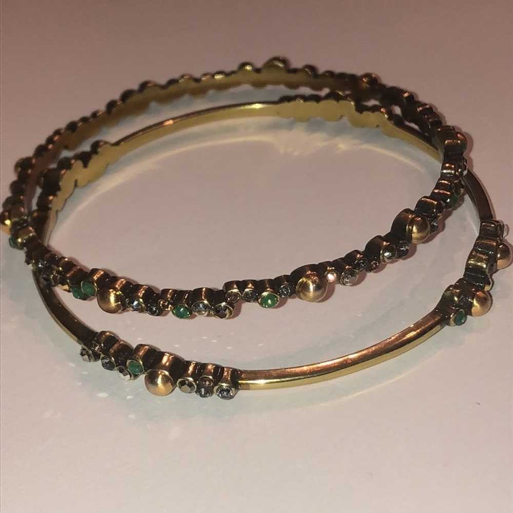 Brighton Brass Tone CZ Rhinestones Boho Bangle Br… - image 3