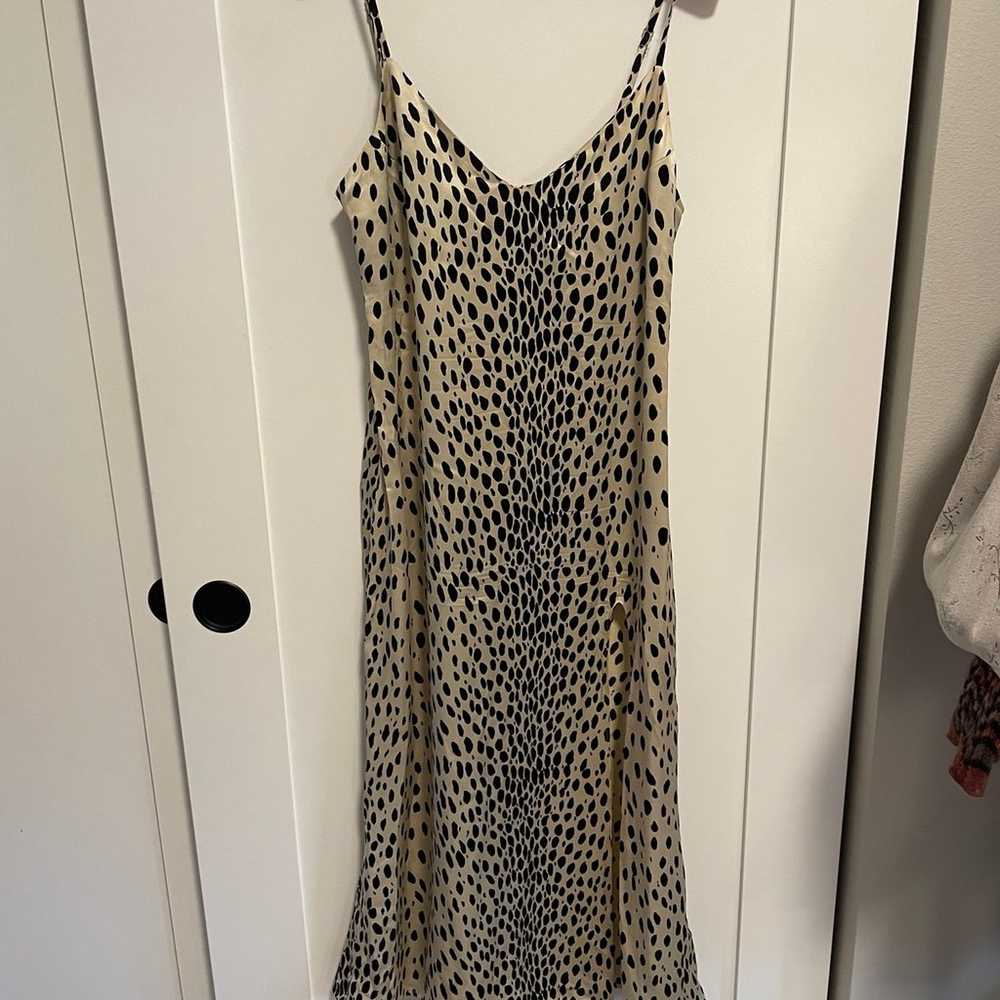 reformation cheetah print slip dress - image 1