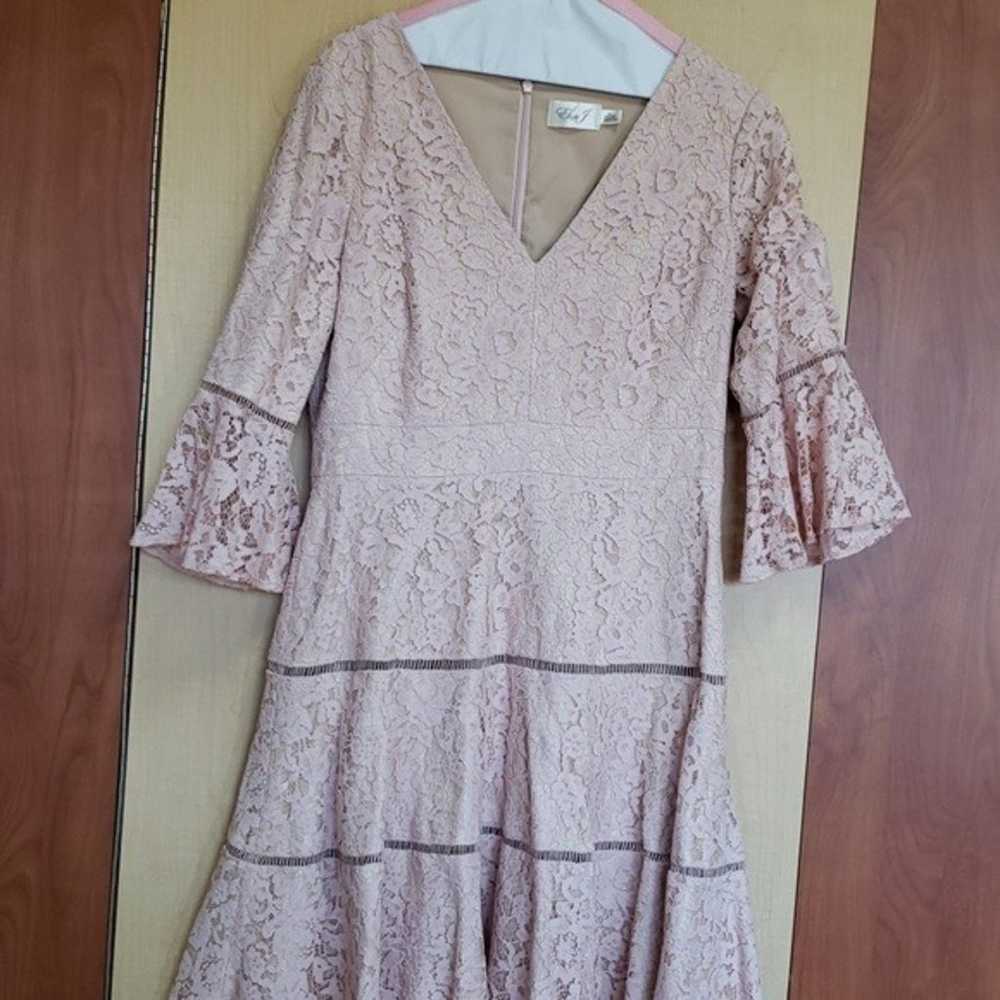 New Eliza J Bell Sleeve Lace Fit & Flare Dress - image 2