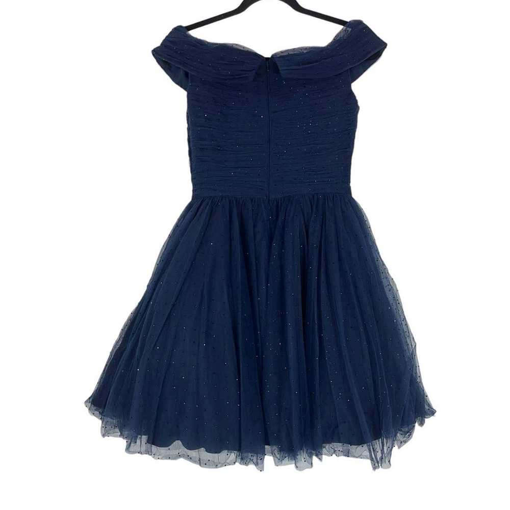 La Femme Womens size 6 dress blue off the shoulde… - image 4