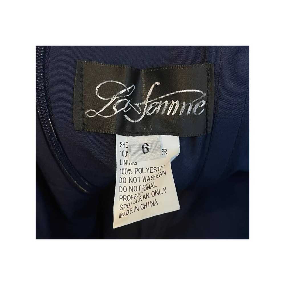 La Femme Womens size 6 dress blue off the shoulde… - image 5