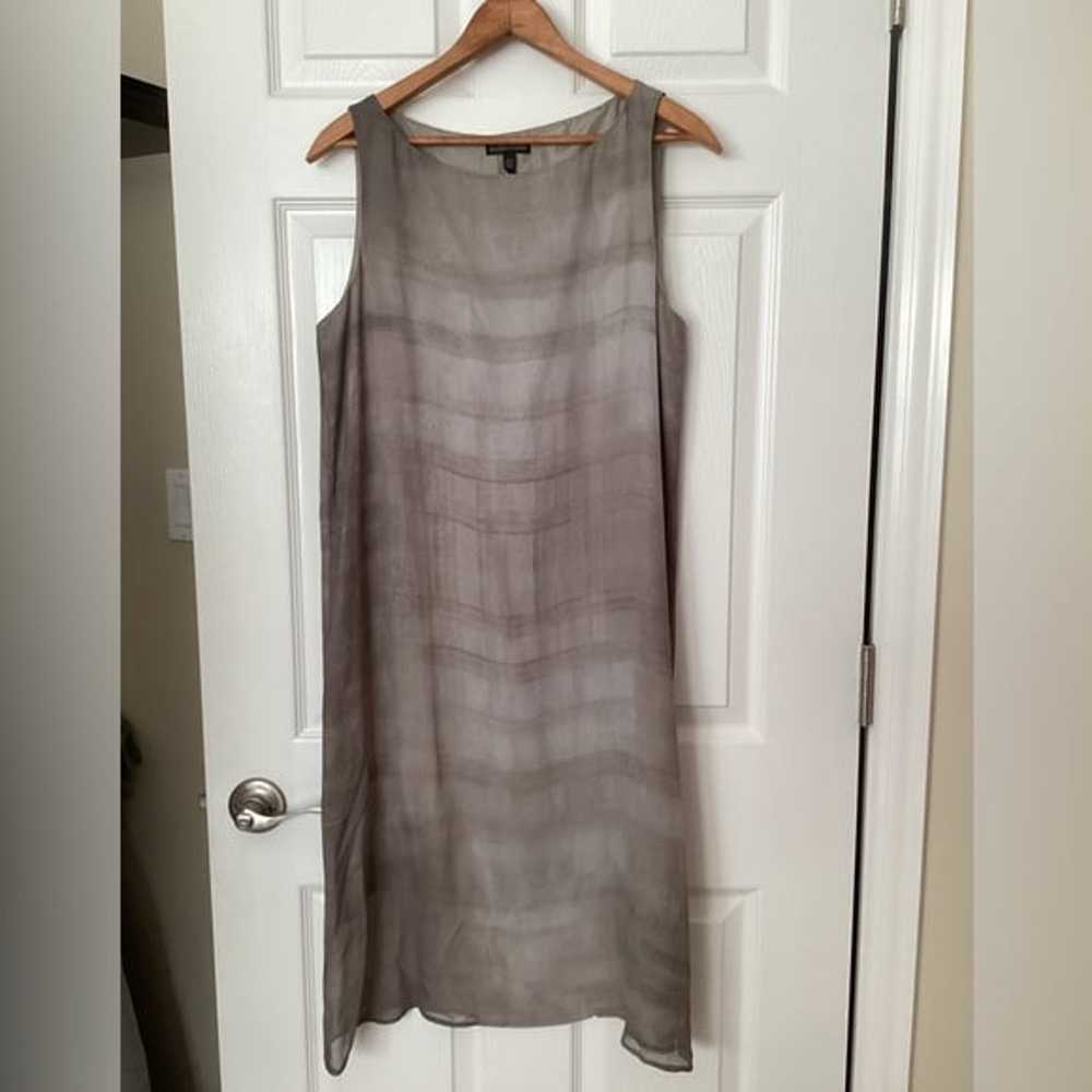 EILEEN FISHER Silk Sz S Georgette Dress EUC - image 3