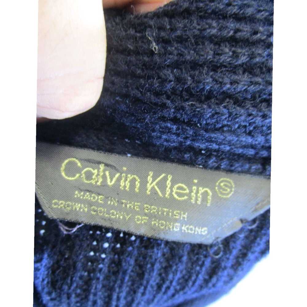 Calvin Klein Luxurious Navy Blue Virgin Wool Knit… - image 6