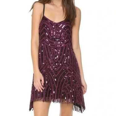 Free People Sequin Embellished Embroidered Mini Co