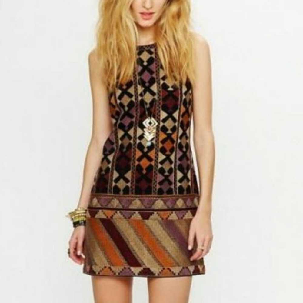 Free People Embroidered Boho Midi Dress - image 1