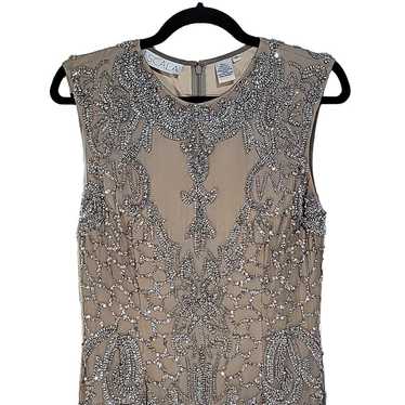 Scala Beaded Cocktail Mini Dress Women's Size 10 - image 1