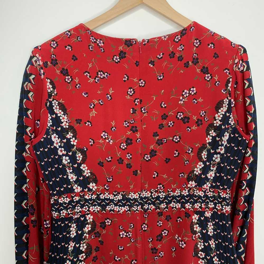 Saloni Vera Mini Floral Mini Boho Dress Red Blue … - image 3