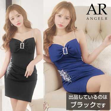 AngelR Angel R Big Ribbon Tight Mini Dress Black - image 1