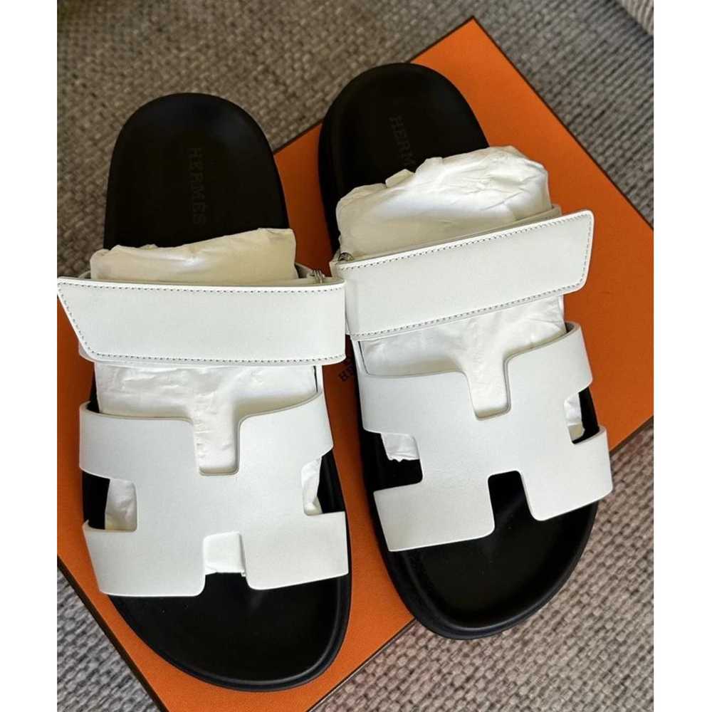 Hermès Chypre leather sandal - image 2