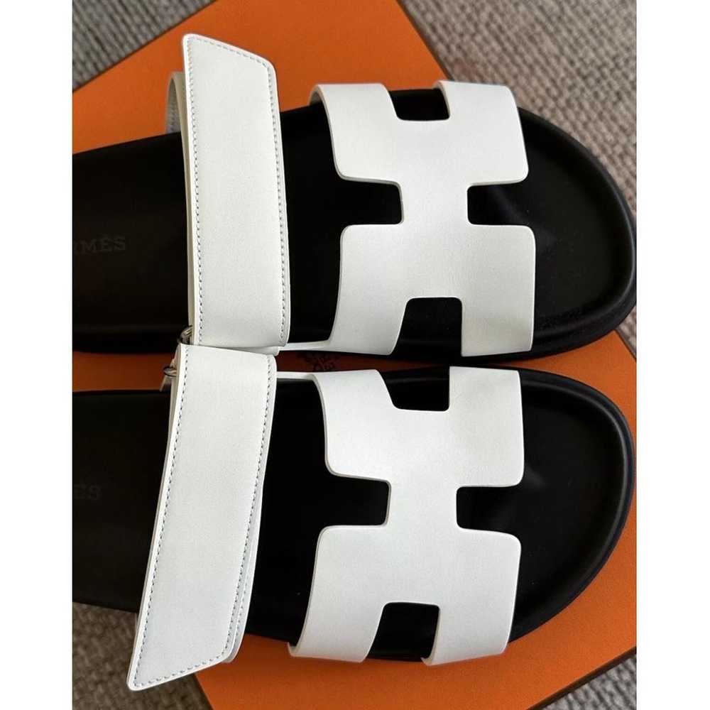 Hermès Chypre leather sandal - image 4