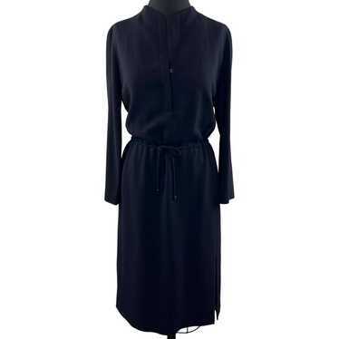 Armani Collezioni Textured Black Dress Wool Blend… - image 1