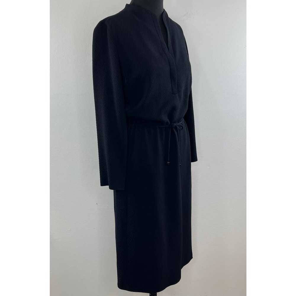 Armani Collezioni Textured Black Dress Wool Blend… - image 2