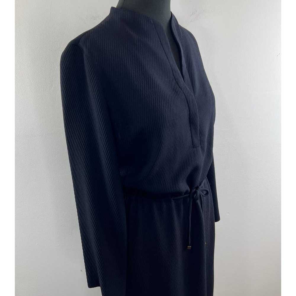 Armani Collezioni Textured Black Dress Wool Blend… - image 3